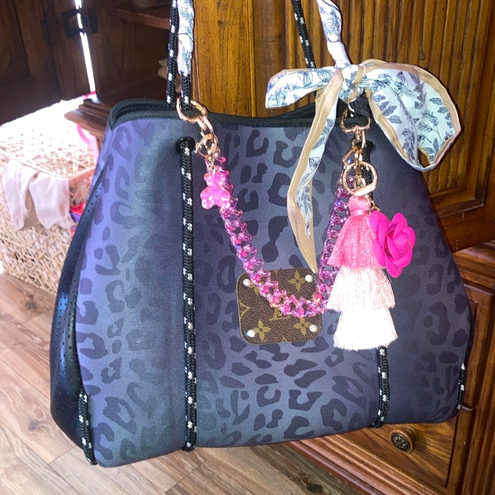 Stylish Purple Leopard Print Women's Bag